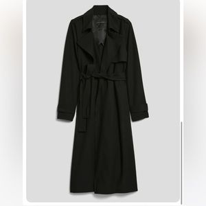 Banana Republic Soft Trench Coat (SMALL, BLACK)